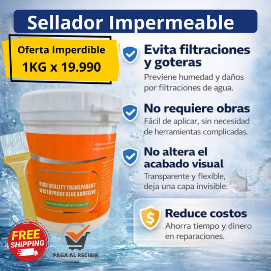 Sellador Impermeabilizante Adhesivo Transparente (1kg)